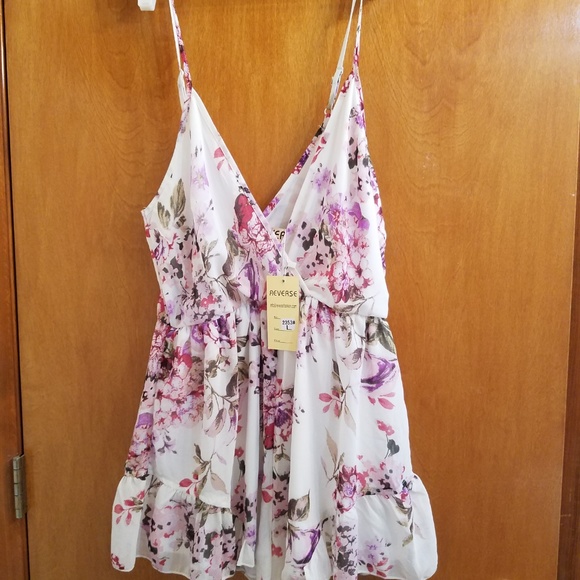 Reverse Pants - Floral print Reverse Romper NWT